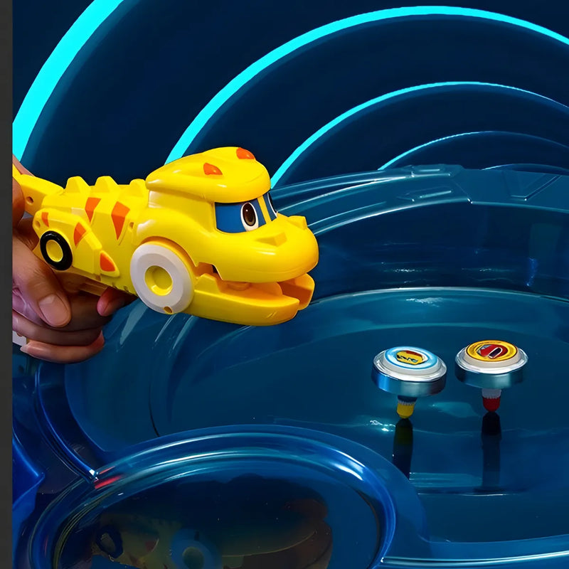 Beyblade + 2 Lançadores Dinossauro Amarelo