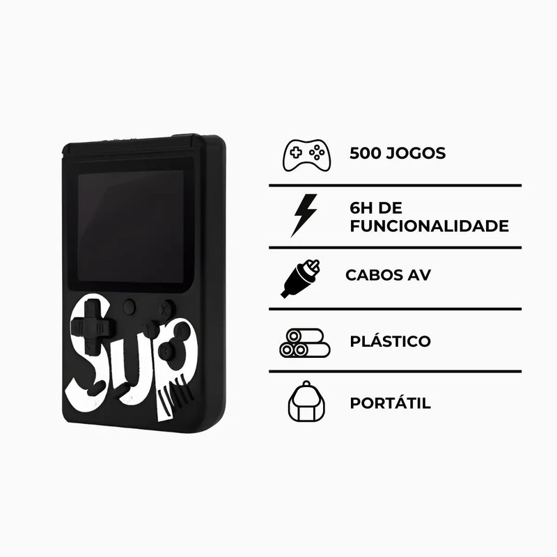 Mini Game Portátil Sup Game Box Plus com 500 jogos